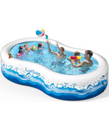 Inflatable Pool for Kids and Adults, 130” X 72” X22” Large Swimming Pool... - £84.46 GBP