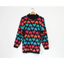 Vintage Hearts Kawaii Sweater - £32.72 GBP