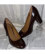 FRANCO SARTO Mahogany Red Patent Leather Pump A. AZIZA, Women Size 11 NEW - $96.73 CAD