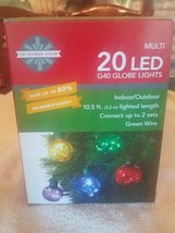 Multi 20 Led G40 Globe Lights indoor/outdoor 10.5 ft. - £26.79 GBP