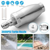 High Pressure Washer 3600Psi Rotating Turbo Nozzle Spray Tip 3.0 Gpm 1/4&#39;&#39; Quick - £23.89 GBP