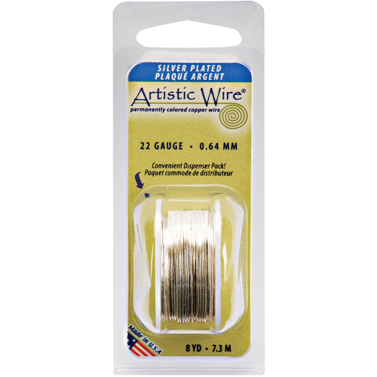 Artistic Wire 22 Gauge 8yd-Non-Tarnish Silver - $21.46