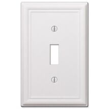 Amerelle Chelsea White 1 gang Stamped Steel Toggle Wall Plate - $6.55