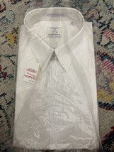 John Henry New Button Down Dress Shirt Men’s Size 16.5 White Half Short ... - $7.57