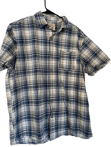 Red Head Men&#39;s Single Pocket Plaid Buttons Up Short Sleeve Shirt Size XL - £18.08 GBP