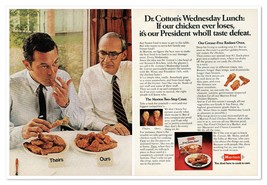 Morton Fried Chicken Dinner Dr. Cotton&#39;s Lunch Vintage 1972 2-Page Magaz... - $12.30