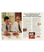 Morton Fried Chicken Dinner Dr. Cotton&#39;s Lunch Vintage 1972 2-Page Magaz... - £9.61 GBP
