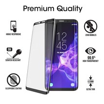 3 Pack For Samsung Galaxy S9 Screen Protector 3D Curved Tempered Glass - £14.89 GBP