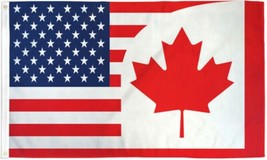 USA Canada Friendship Flag 3x5 Ft Canadian American - $354.31 MXN