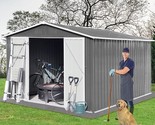 10X8 Ft Outdoor Storage Shed, Garden Tool Storage Shed With Sloping Roof... - £814.63 GBP