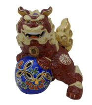 Japanese Kutani Ceramic Porcelain Shisa Guardian Lion Foo Dog Figurine S... - $39.19