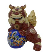 Japanese Kutani Ceramic Porcelain Shisa Guardian Lion Foo Dog Figurine S... - $724.54 MXN