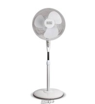 BLACK &amp; DECKER BFSR16B 16 in. Stand Fan with Remote Control, White - £37.96 GBP