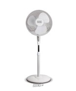 BLACK &amp; DECKER BFSR16B 16 in. Stand Fan with Remote Control, White - £37.52 GBP