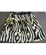 Worthington ~ Women&#39;s Size 12 ~ Green/Black/White ~ Geometric Design Skirt - £20.62 GBP