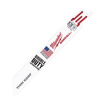 Milwaukee Double Duty 6 in. Thin Kerf Reciprocating Saw Blade 18 TPI 5 pk - $14.95