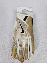 Nike Vapor Jet 8.0 Magnigrip Football Gloves Men&#39;s Size Medium Gold Whit... - $27.99