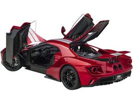 2017 Ford GT Liquid Red Metallic with Silver Stripes 1/12 Model Car by A... - £408.51 GBP