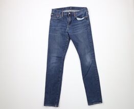 Gap Mens Size 30x32 Distressed Stretch Skinny Leg Denim Jeans Pants Blue - $34.60