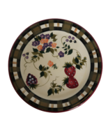 12&quot; Oneida Strawberry Plaid Chop/Charger Plate Round Serving Platter Tray - $469.16 MXN