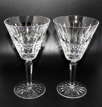 Set of 2 Waterford Crystal Glenmore 7” Multisided Stemmed Water / Wine G... - £50.90 GBP