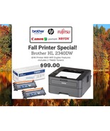 Brother HL L2340DW Laser Printer with WiFi Duplex  PLUS EXTRA Toner FALL... - £85.17 GBP