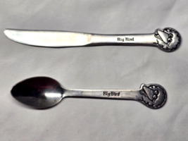 Vintage SESAME STREET Muppets BIG BIRD Flatware Set - Spoon &amp; Knife - De... - $15.38