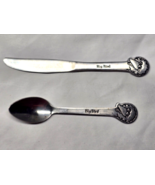 Vintage SESAME STREET Muppets BIG BIRD Flatware Set - Spoon &amp; Knife - De... - $15.38