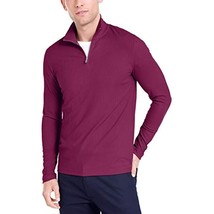 MSRP $65 Alfani Mens Sweater Ripe Burgundy Pullover 1/2 Zip Ribbed Red Size XL - £10.72 GBP