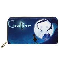 Coraline the Secret Door Printing  Leather Wallets For Women Leather Female Cred - £63.47 GBP
