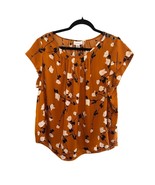 Liz Claiborne Size 0X floral top Flowy Faux Button Classic Office Corpgore - $411.04 MXN