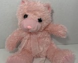 Best Made Toys light baby pink plush teddy bear ribbon bow sitting stuff... - £11.73 GBP