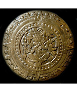 Aztec Maya Inca Calendar sculpture plaque in Bronze Finish - $120.88 CAD