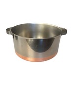 Vintage Revere Ware 4.5 Quart Stock Pot Copper Bottom Metal Handles Pre-... - £22.75 GBP