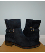 Paul Green Sz US 9.5 UK 7 Denver Boots Black Suede Belted Leather Bootie - $153.44