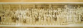 Vintage Photo Nazareth Waist Company PA 1942 Panoramic Employee Staff Photo - £42.66 GBP