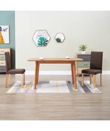 vidaXL Dining Chair Set of 2 Brown Fabric Standard Durable - $251.30 CAD