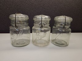 Set Of 3 Vintage Square Ball Ideal Pint Canning Jar w/ Lid 1908, 1 - £21.50 GBP