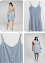 Gap Dress Fit &amp; Flare Dress Summer Vacation Dress BLUE, BLACK, OR PINK N... - £20.03 GBP