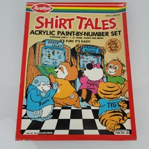 Vintage Shirt Tales Acrylic Paint By Number Set Kit 1982 Hallmark # 361 Avalon - £63.30 GBP