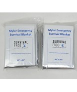 2 Survival Frog Emergency Blanket Thermal Insulating Mylar Heat 84&quot; X60&quot;... - £4.78 GBP