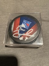 NHL Ron Greschner NY Rangers Signed at Madison Square Garden Logo Puck - £58.57 GBP