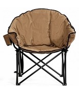 Folding Camping Moon Padded Chair with Carrying Bag-Brown - Color: Brown - £85.39 GBP