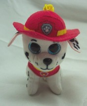 TY Paw Patrol MARSHALL FIRE FIGHTER DOG KEYCHAIN CLIP 3&quot; Plush STUFFED A... - £11.68 GBP