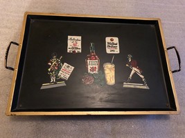 Vintage Johnnie Walker Four Roses Scotch Liquor Advertising Serving Tray Musical - £46.67 GBP