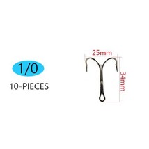 5pcs/10pcs Sea Fishing Hook #9/0-#1/0 Treble Hooks Triple Hook Catfish B Fishing - £35.48 GBP