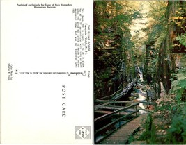 New Hampshire Franconia Notch Flume Gorge Carved by Nature Vintage Postcard - £7.51 GBP