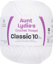 Spinrite Aunt Lydia&#39;s Classic Crochet Thread Size 10 Value - White, 1 Pack of 12 - $159.26