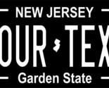 New Jersey Black Garden State License Plate Personalized Auto Bike Motor... - $10.99+