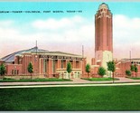 Auditorium Tower Fort Worth Texas TX UNP Unused Linen Postcard F6 - $3.91